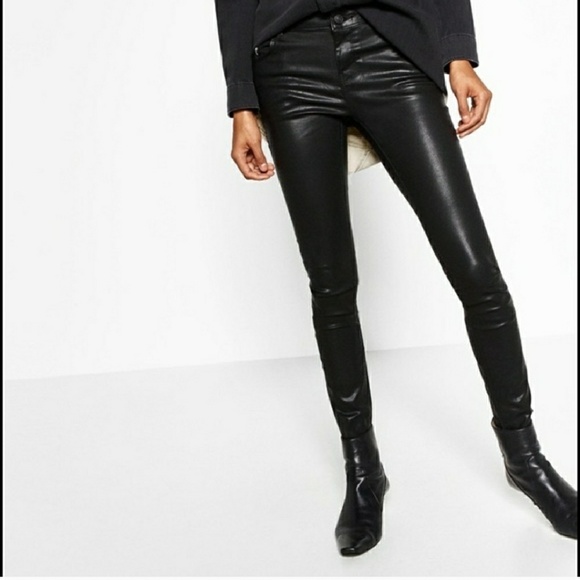 Zara Denim - NEW ZARA vegan leather inspired skinny jeans